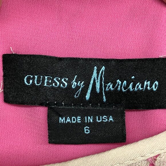 Guess By Marciano Pink Floral Lace Overlay Fit & Flare Date Night Dress 6 - Picture 3 of 16